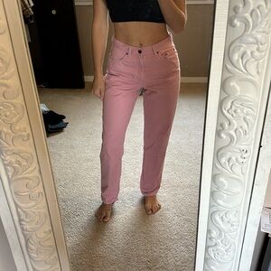 Vintage LL Bean, pink 100% cotton jeans